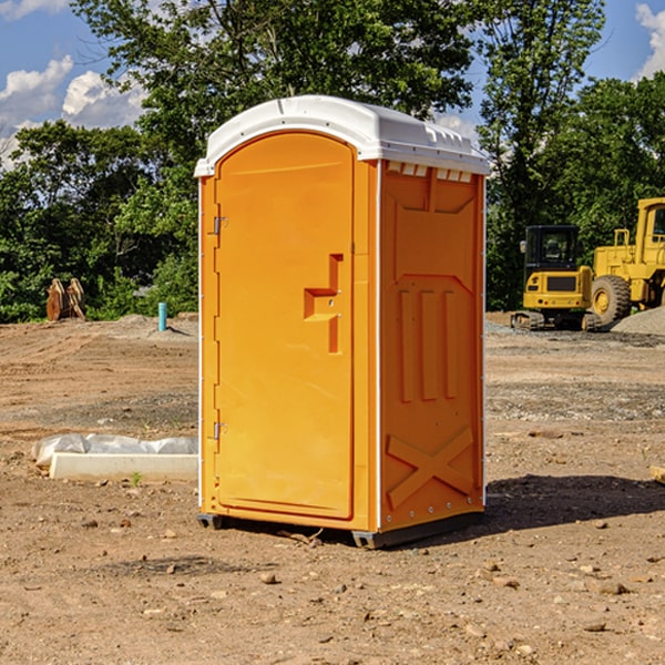 can i customize the exterior of the portable toilets with my event logo or branding in Omena